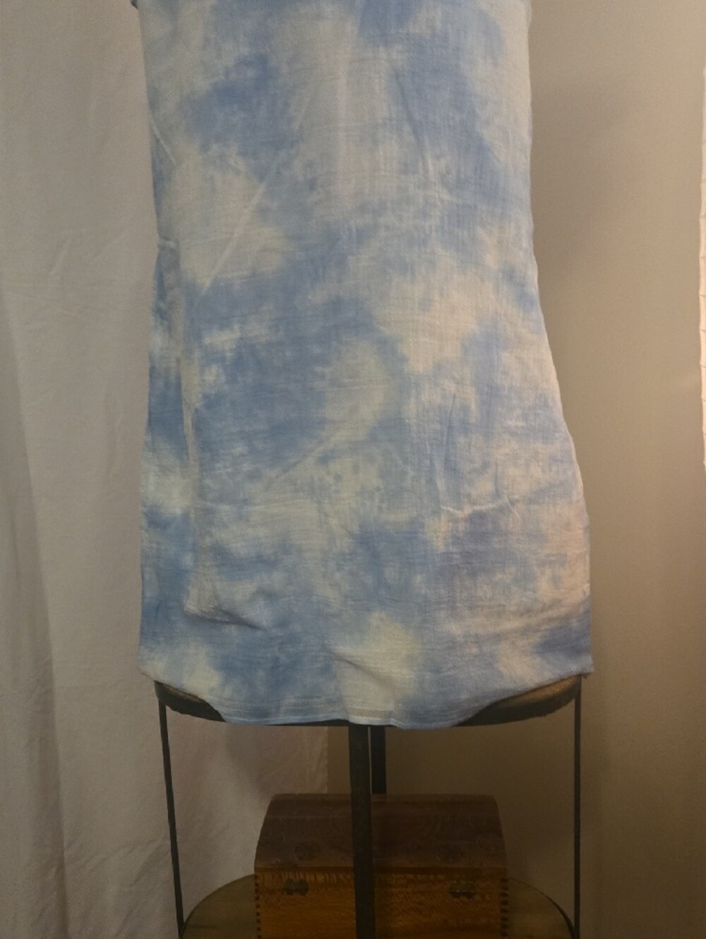 Vineyard Vines Women's Blue and White Tie-Dye Tassel Tunic Dress Size M - Picture 10 of 13